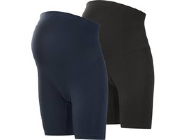 ESMARA® Lot de 2 cyclistes de grossesse femme (noir/bleu marine, S(34/36))