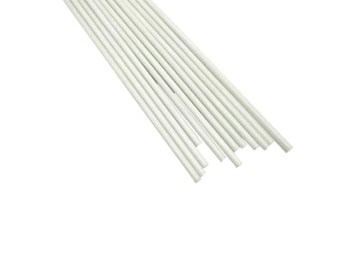 10 Stück weiße Glasfaserstäbe, 500 mm, solide Isolierstäbe for Kunsthandwerk, Spielzeug(10x500mm)
