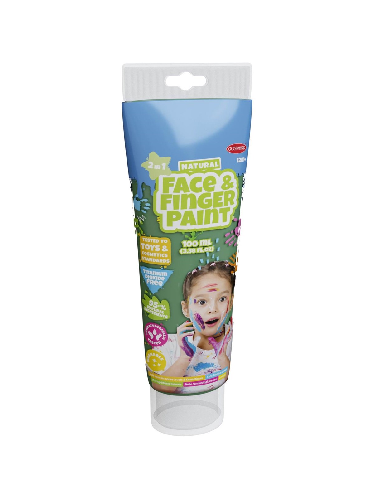 Boti Natural Face & Fingerpaint Tube - Green 100ml