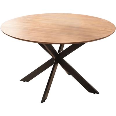 Esstisch HOME AFFAIRE "Soho rund", braun (natur, schwarz, natur), B:130cm H:77cm, Tische, Esstisch, tolle Optik