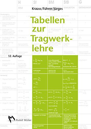 Krauss, Univ.-Prof. em. Dr.-Ing. Franz - Tabellen zur Tragwerklehre - Preis vom 01.10.2026 17:08:56 h