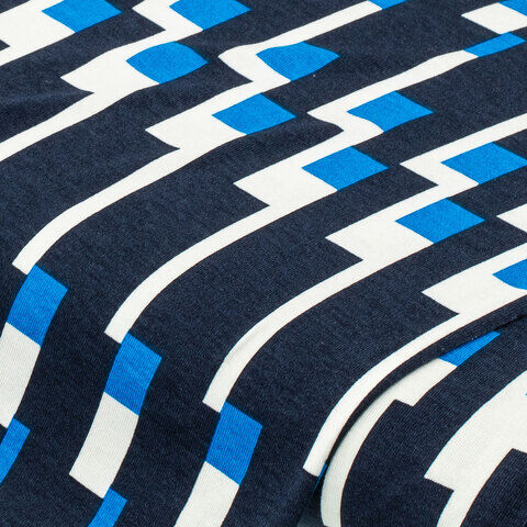 Viskose-Jersey "Grafisch", blau-color