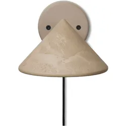 Mater Terra Wandleuchte, mit Kabel, coffee waste light