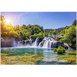 FOTOTAPETE Wasserfall 3D Natur 350x250