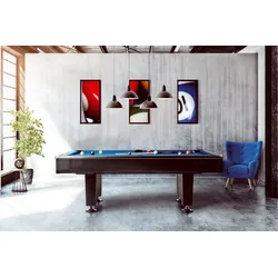 Winsport Poolbillardtisch "Black Pool 9 ft.",schwarz / blau,9 ft. / 286 x 159 cm