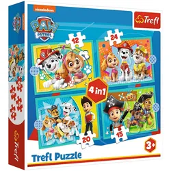 Paw Patrol 4in1 Puzzle Lustiges Paw Patrol Team Trefl 34346
