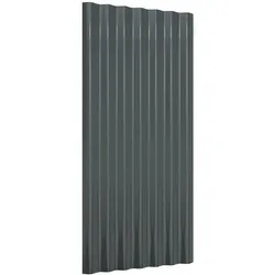 vidaXL Dachpaneele 36 Stk. Pulverbeschichteter Stahl Anthrazit 80x36cm