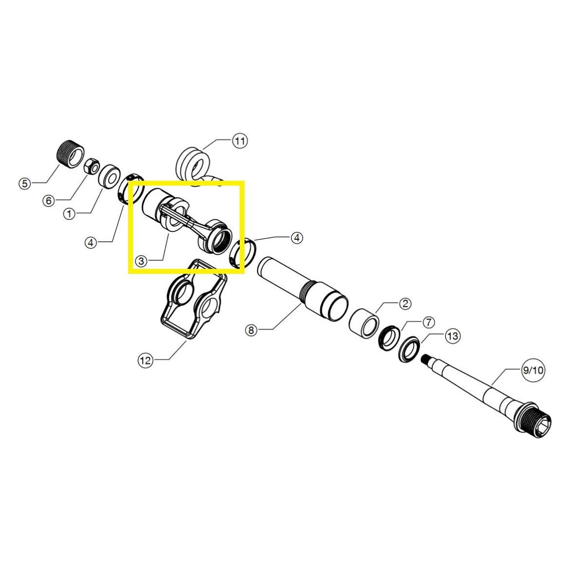 Crankbrothers Pedal Body Pedalkörper, Eggbeater, Level 2+3 (40102373)