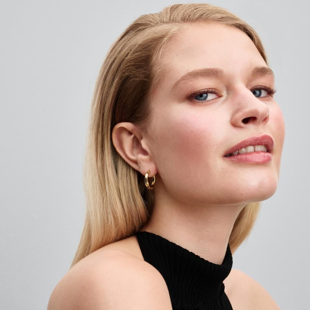 Pandora Verdrehte Damen Ohrringe, Essence, vergoldet gold