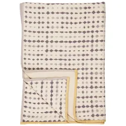 IB Laursen Plaid Vigga mit Druck doppelt gewebt, 170 x 130 cm, lila