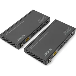 Digitus 4K HDBaseTTM HDMI KVM Extender Set, 70 m, KVM Switch, Schwarz