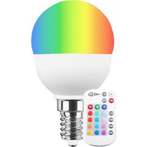 Blulaxa LED-Lampe Tropfen Remote, E14, 5,5W ersetzt 40W, RGBW, dimmbar, Fernbedienung