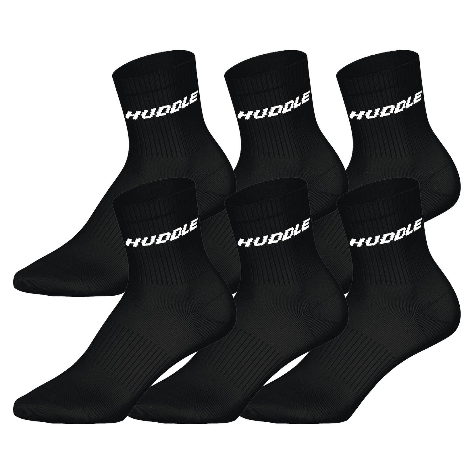 HUDDLE 6pk Short Crew Socks Unisex Socken