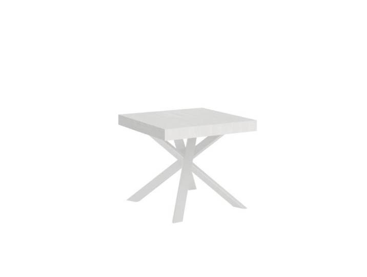 Table extensible - Clerk - Plateau Frêne Blanc - Pieds Blancs