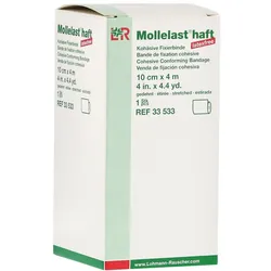 Lohmann & Rauscher Mollelast haft kohäsive Fixierbinde weiß - 4 m x 10 cm 1 St