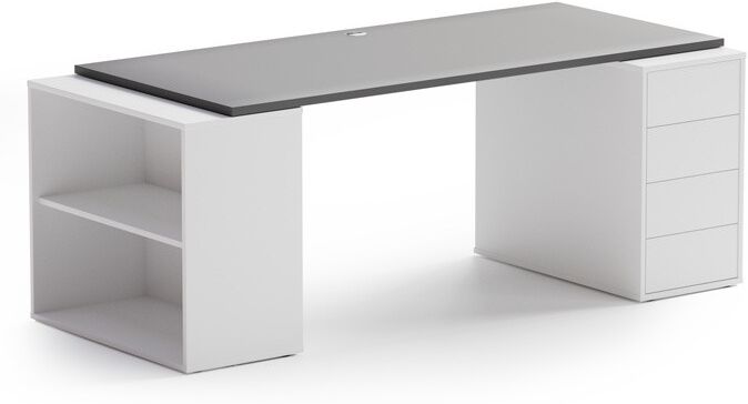 B2B Partner Separate Tischarbeitsplatte BLOCK, 1600 x 800 x 25 mm, Graphit