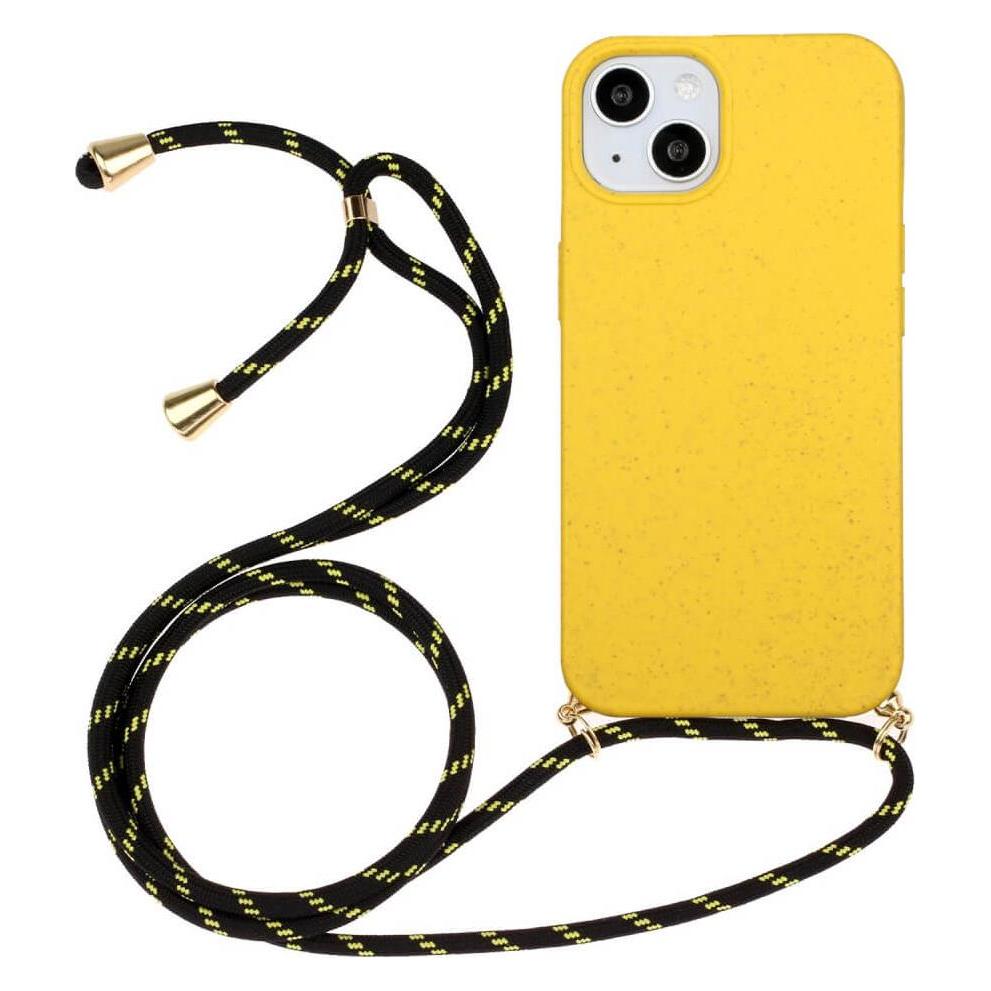Cover-Discount iPhone 15 Plus - Eco-Friendly Hülle mit Kette gelb (Apple iPhone 15 Plus) (660144199E)