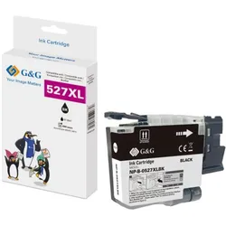 G&G, Druckerpatrone, Tinte kompatibel mit Brother LC527XLBK (3000 Seiten) BK
