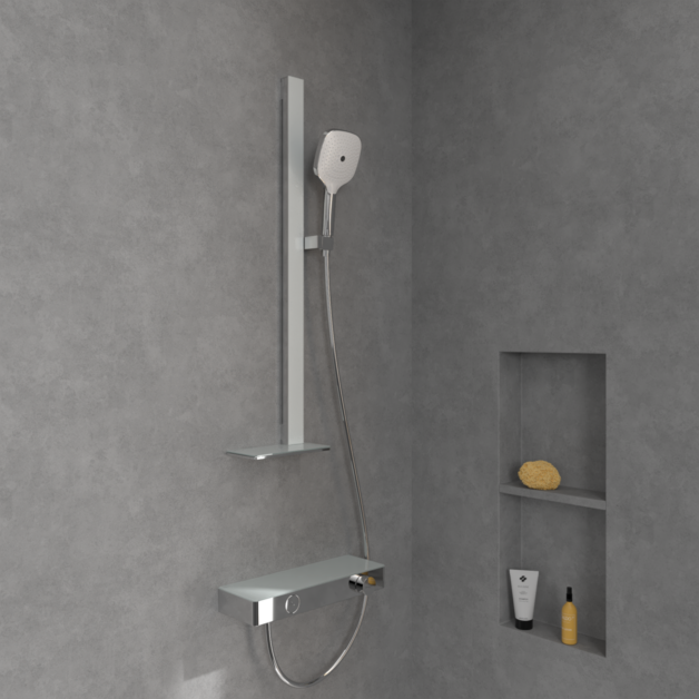 Villeroy und Boch Infinity Showers Duschgarnitur TVS11000200061 230x110x900mm, eckig, chrom