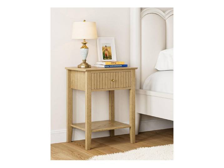 LuxusKollektion Nachttisch Nachttisch mit 1 Schublade Honig-Eiche (1-St)