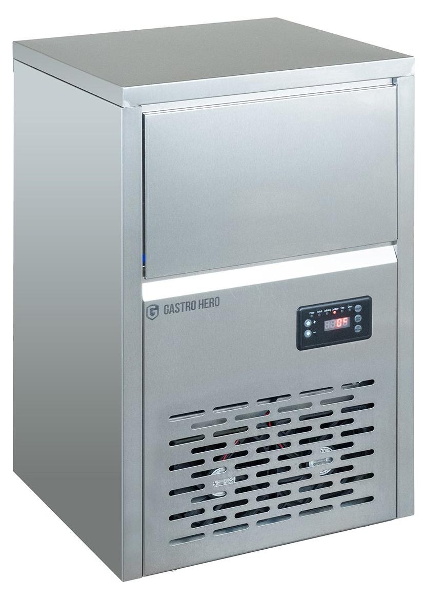 GastroHero Eiswürfelbereiter ECO 40 kg Vollwürfel Eiswürfelmaschine Edelstahl Eisbereiter 40 kg/24h Gastro Eismaschine luftgekühlt