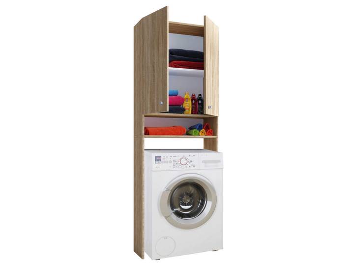 Mid.you Waschmaschinenschrank VCM Lona, Sonoma Eiche, 64x182x27 cm, Waschküche, Waschmaschinenschrank