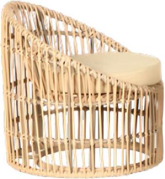 Sessel Gartenmöbel Sitz Veranda Lounge Terrasse Balkon Modern Polsterung Beige