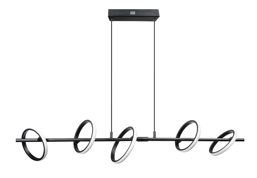 Design hanglamp Jaimy 5-lichts ETH zwart