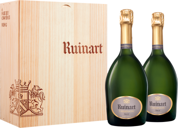Champagner R de Ruinart Brut - Geschenkset 2 Fl. - 1.5L