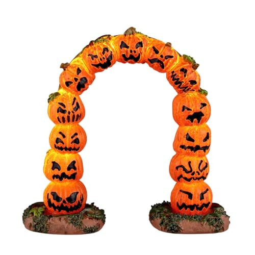 Lemax Spooky Town Pumpkin Arch met licht voor Halloween decoratie