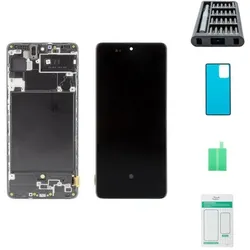 Kaputt.de Samsung Galaxy A71 Display (mit Rahmen) schwarz - Premium-Set (Display, Samsung Galaxy A71), Mobilgerät Ersatzteile, Schwarz