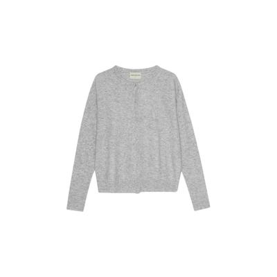 Cardigan MOSHI MOSHI MIND "moshi moshi mind Cardigan dolly", Damen, Gr. S, grau (light grau melange), Obermaterial: 100% Wolle, Strickjacken