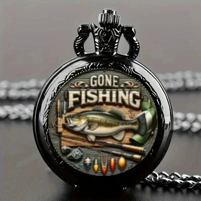 Uplift Picks Retro Dragon Pocket Watch Quartz Vintage Antique Style Pendant Watch white