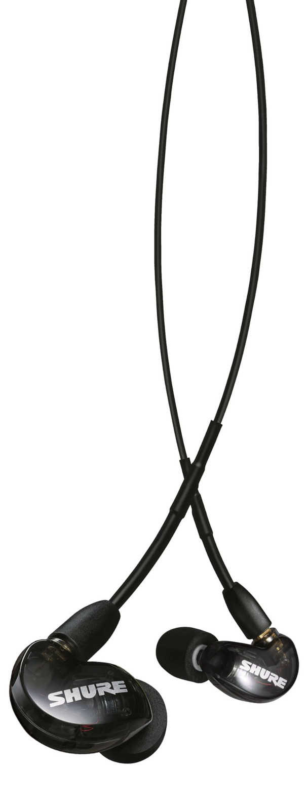 Shure SE215-K in-ear oordopjes, zwart en goudkleurig