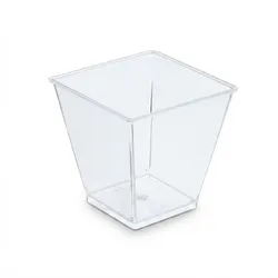 Relaxdays Dessertschalen 50er Set, 210 ml, wiederverwendbar, Nachtischschale für Eis & Tiramisu, Kunststoff, transparent