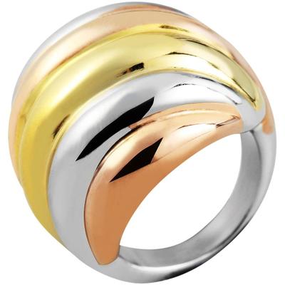 Fingerring ADELIA´S "Damen Ring aus Edelstahl" Gr. 52, rosa (gold), Fingerringe, Damen, 52, Edelstahl, Fingerring