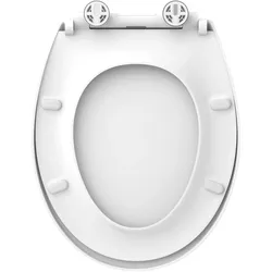 Schütte, WC Deckel, WC Sitz Duroplast WC-Sitz LED Nachtlicht Absenkautomatik Schnellverschluss Quick Release 82950 Weiss