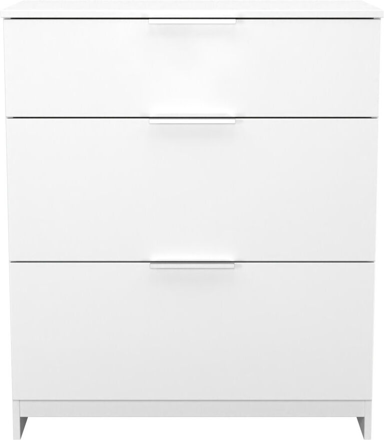Latitude Run Fully Assembled Lemeiux 3 - Drawer Chest of Drawers White 88.5cm H X 76.5cm W X 41.5cm D