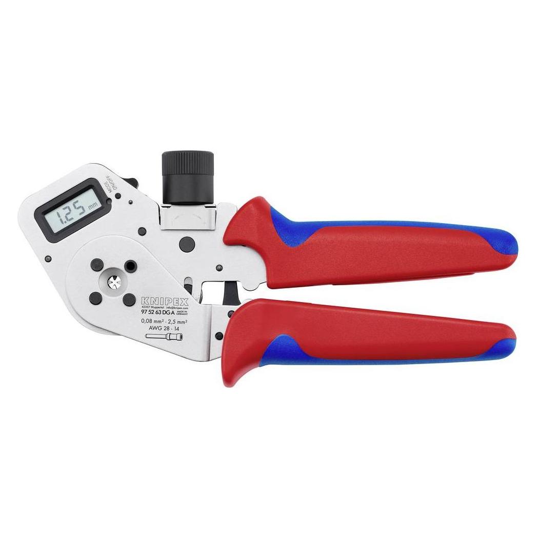 Knipex 97 52 63 DG A Crimpzange Gedrehte Kontakte 0.08 bis 2.5 mm² Inkl. Kunst (220 mm) (97 52 63 DG A)