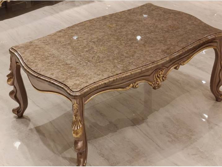 Xlmoebel Couchtisch XLMOEBEL Holz Couchtisch mit elegantem Design und luxuriösen Akzenten, Made in Europa