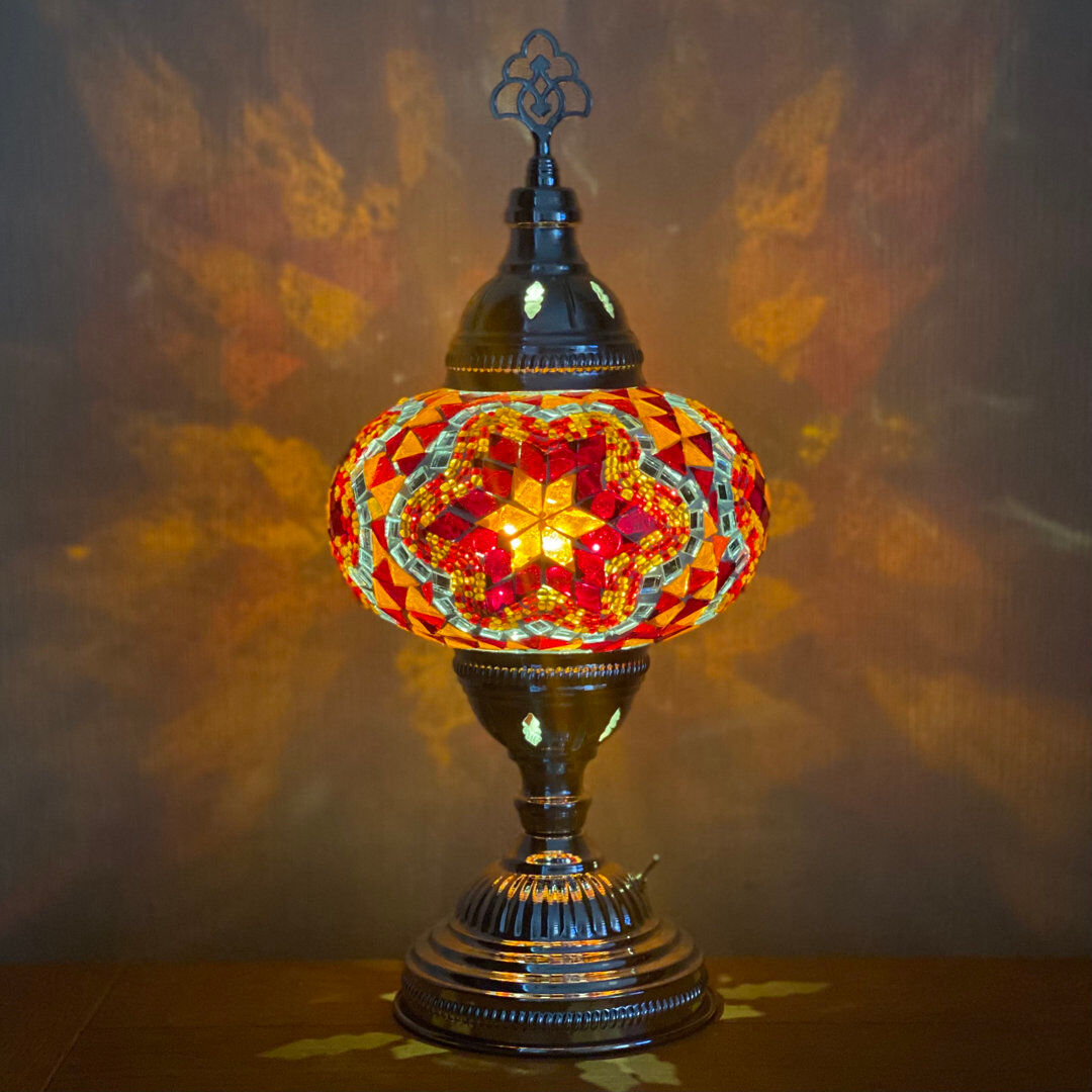 Latitude Vive Keenan Metal Lamp Red/Orange 118cm H X 30cm W X 30cm D