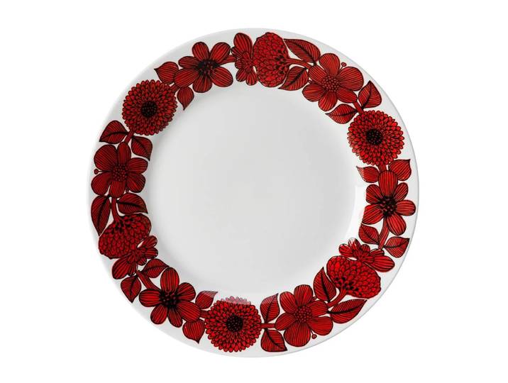 Gustafsbergs Porslinsfabrik Assiette Röd Aster Ø 28 cm