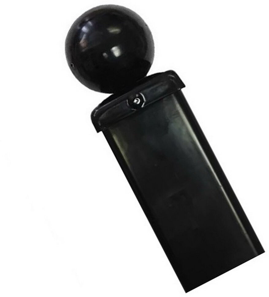 Lepine Rosalind Wheeler Concrete-In 70mm Sq Blank Metal Post, Flat Top or Ball Top Black 7cm Sq X 235cm H Ball Top