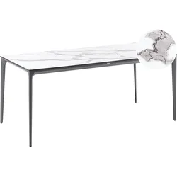 GARTENTISCH 180/90 cm Marmor Optik Weißer Marmor Sovareto