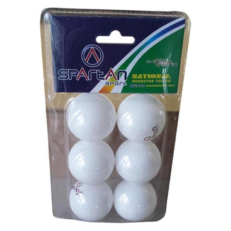 Spartan Publishing Spartan Piłeczki Piłki do Tenisa Stołowego Ping Ponga SPARTAN TT-BALL Białe 6 sztuk (6 Stk.) (49935698)