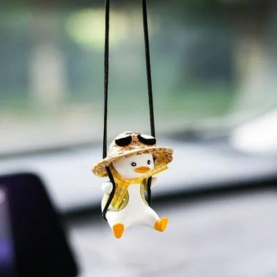 Uplift Essentials Sitting Swing Duck Car Rearview Mirror Pendant style A