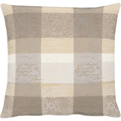Dekokissen APELT "3042 Zeitlos elegantes Jacquardmotiv" Gr. 2, beige (natur, gemustert), B:48cm L:48cm, Polyester, Dekokissen_Sitzkissen_Kissenhüllen, Kissenhülle mit Füllung, 1 Stück