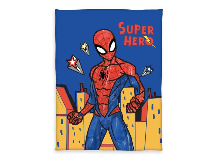Plaid Spiderman 130 x 1 x 170cm Multicolore Polaire