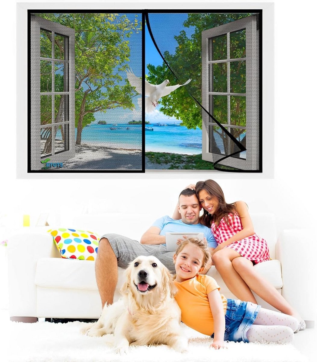 Magnetische muggenhor voor deuren, anti-tear, 105 x 200 cm