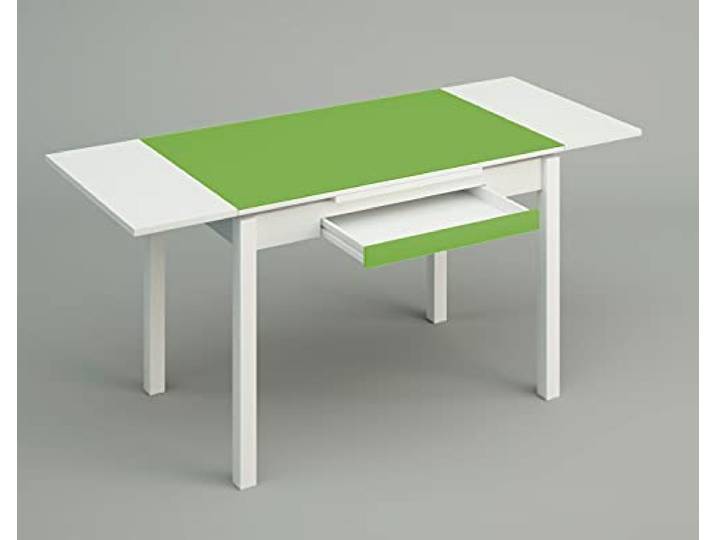 ASTIMESA Küchentisch, Metall, Grün, 100 x 60 cm - ausgezogen 150 x 60 cm